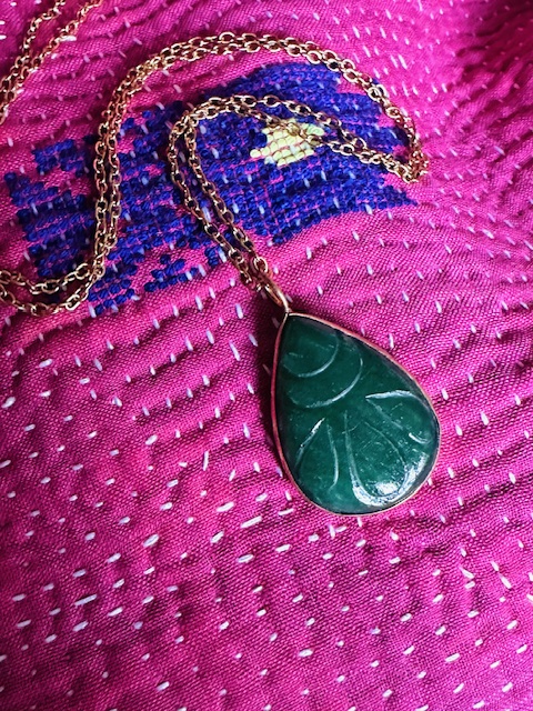 Collier Scarabée Aventurine
