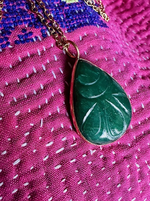 Collier Scarabée Aventurine