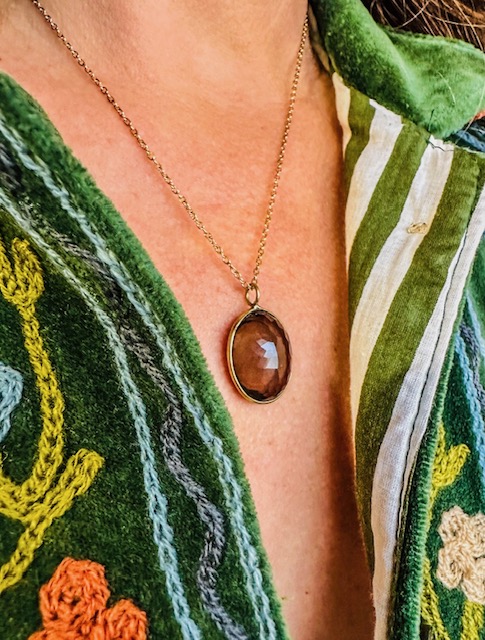 Collier Quartz Fumé